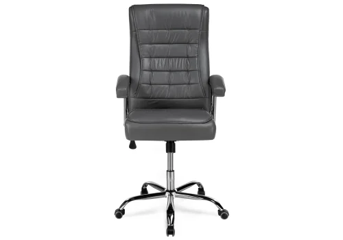Компьютерное кресло Idon light gray 15252 Woodville, серый/искусственная кожа, ножки/металл/хром, размеры - *1250***650*710 фото 3