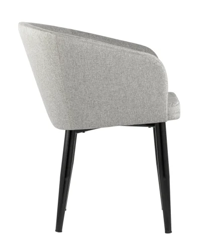 Кресло Ральф рогожка серый УТ000004170 Stool Group, серый/рогожка, ножки/металл/чёрный, размеры - ****580*600 фото 3