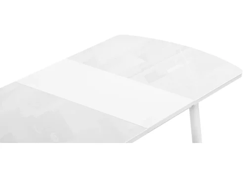 Стеклянный стол Калверт белый 551083 Woodville столешница белая из стекло лдсп фото 6