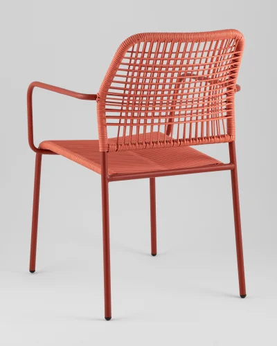 Стул Solaia, красный УТ000039922 Stool Group, красный/ротанг, ножки/металл/красный, размеры - *800**** фото 4