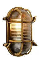 Настенный светильник Dudley 11891/20/02 Lucide уличный IP65 латунь матовый золото 1 лампа, плафон прозрачный в стиле современный винтаж E27