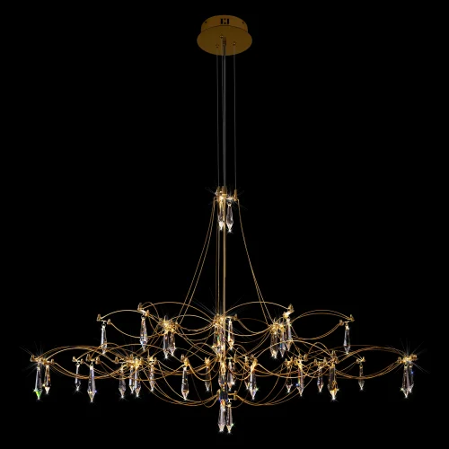 Люстра подвесная ЛЕД Мира / Mira 10590/1000 Gold Asfour LOFT IT прозрачная на 1 лампу, основание золотое в стиле арт-деко капли фото 2 Люстра подвесная ЛЕД Мира / Mira 10590/1000 Gold Asfour LOFT IT прозрачная на 1 лампу, основание золотое в стиле арт-деко капли фото 2