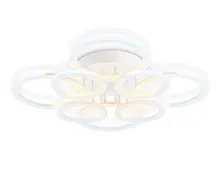 Люстра потолочная LED с пультом FA8945 Ambrella light белая на 1 лампу, основание белое в стиле хай-тек 