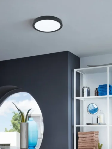 Светильник накладной LED Fueva 5 99223 Eglo белый чёрный 1 лампа, основание чёрное в стиле современный круглый фото 2