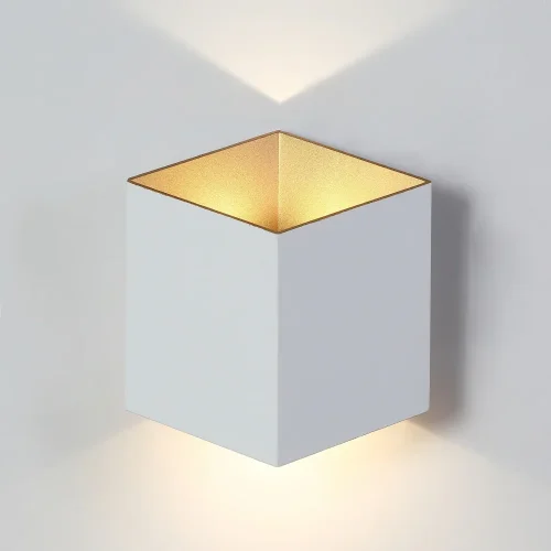 Настенный светильник уличный LED CLT 227W WH-GO Crystal Lux уличный IP54 белый золотой на 1 лампу, плафон белый в стиле современный LED фото 2