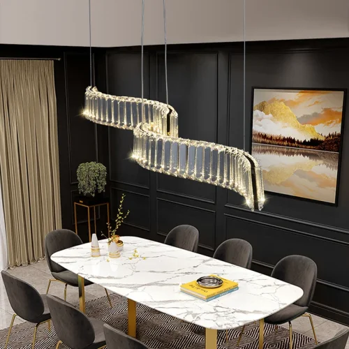 Светильник подвесной BERTOLDA LONG B Chrome 220716-23 ImperiumLoft прозрачный на 2 лампы, основание хром в стиле современный фото 8
