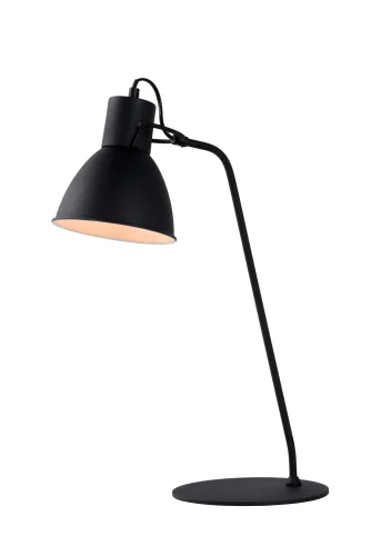 Настольная лампа SHADI 03617/01/30 Lucide чёрная 1 лампа, основание чёрное металл в стиле современный 