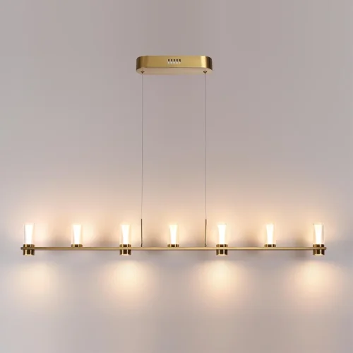 Светильник подвесной Defance 7144/45L Odeon Light прозрачный на 7 ламп, основание бронзовое в стиле классический современный линейный фото 5 Светильник подвесной Defance 7144/45L Odeon Light прозрачный на 7 ламп, основание бронзовое в стиле классический современный линейный фото 5