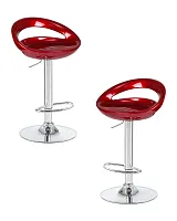 Стул барный набор 2 шт. SET-2 1010-LM DISCO, цвет сиденья бордовый металлик, цвет основания хром Dobrin, /полимер, ножки/металл/хром, размеры - 790*1000***470*440 Стул барный набор 2 шт. SET-2 1010-LM DISCO, цвет сиденья бордовый металлик, цвет основания хром Dobrin, /полимер, ножки/металл/хром, размеры - 790*1000***470*440