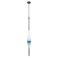 Светильник подвесной LED Venice 10223/A Blue LOFT IT синий 1 лампа, основание чёрное в стиле модерн 