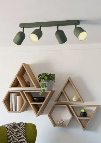 Спот с 4 лампами Tilston 44135 Eglo зелёный E14 в стиле современный лофт фото 2 Спот с 4 лампами Tilston 44135 Eglo зелёный E14 в стиле современный лофт фото 2