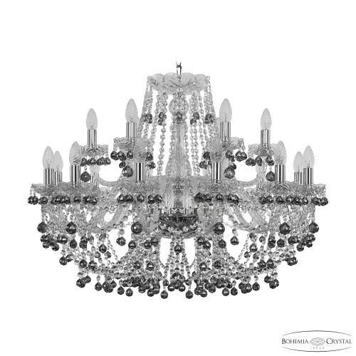 Люстра подвесная 1409/12+6/300 Ni K731 Bohemia Ivele Crystal без плафона на 18 ламп, основание никель в стиле классический sp