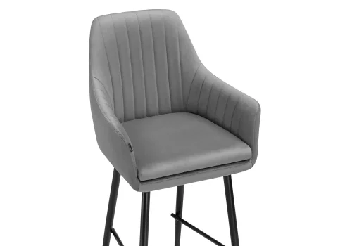 Полубарный стул Райнер MR -11 / черный 532409 Woodville, серый/велюр, ножки/металл/чёрный, размеры - ****570*570 фото 5