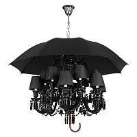 Люстра подвесная Мари / Marie 10556/12 Black LOFT IT чёрная на 12 ламп, основание чёрное в стиле арт-деко зонт