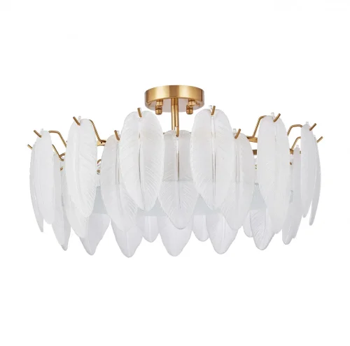 Люстра потолочная AM-Rim 315009/D600 BS Arte Milano белая на 8 ламп, основание латунь в стиле современный фото 11