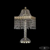 Настольная лампа 19202L4/H/20IV G Drops Bohemia Ivele Crystal прозрачная 2 лампы, основание золотое металл в стиле классический drops