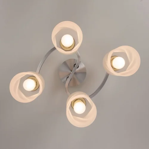 Люстра потолочная Сиерра CL119240 Citilux прозрачная на 4 лампы, основание серое в стиле современный  фото 4