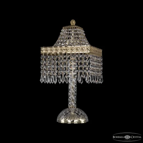 Настольная лампа 19202L4/H/20IV G Drops Bohemia Ivele Crystal прозрачная 2 лампы, основание золотое металл в стиле классический drops