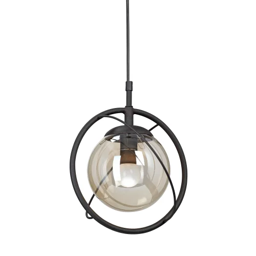 Светильник подвесной V2954-1/1S Vitaluce прозрачный 1 лампа, основание чёрное в стиле арт-деко  фото 3