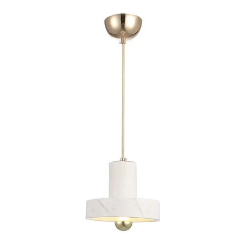 Светильник подвесной GOCCIA SP1 Crystal Lux белый 1 лампа, основание золотое в стиле современный  фото 2