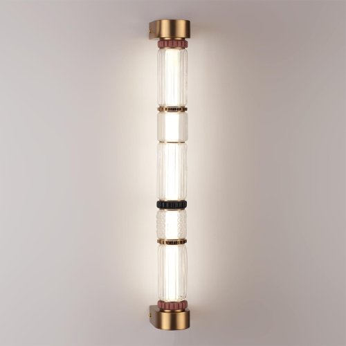 Бра LED Collier 5455/18WL Odeon Light прозрачный на 1 лампу, основание латунь античное бронза в стиле современный фото 4 Бра LED Collier 5455/18WL Odeon Light прозрачный на 1 лампу, основание латунь античное бронза в стиле современный фото 4