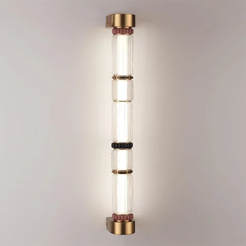 Бра Collier 5455/18WL Odeon Light прозрачный на 1 лампу, основание латунь античное бронза в стиле современный фото 4
