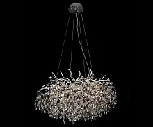 Люстра подвесная Авани 07873-80,16 Kink Light прозрачная на 13 ламп, основание серебряное в стиле флористика современный ветви