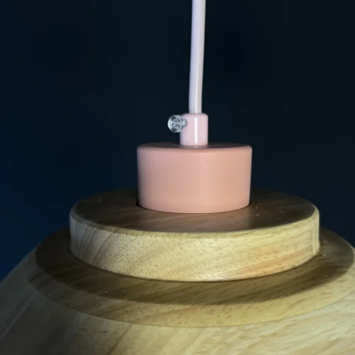 Светильник подвесной ECO Розовый 178164-26 ImperiumLoft розовый 1 лампа, основание коричневое в стиле современный  фото 3