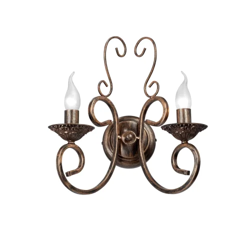 Бра V1094-1/2A Vitaluce без плафона на 2 лампы, основание бронзовое в стиле современный кантри 