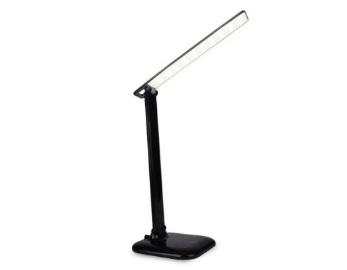 Настольная лампа офисная LED DE501 Ambrella light чёрная 1 лампа, основание чёрное металл в стиле хай-тек современный 