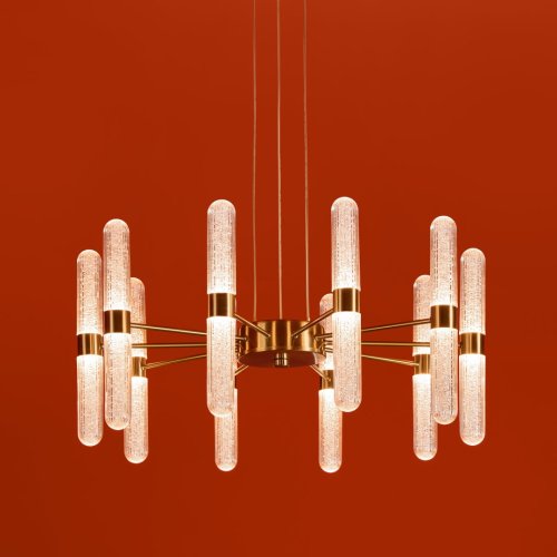 Светильник подвесной LED Alias FR2050PL-L50BS Freya прозрачный на 20 ламп, основание латунь в стиле классический фото 8 Светильник подвесной LED Alias FR2050PL-L50BS Freya прозрачный на 20 ламп, основание латунь в стиле классический фото 8