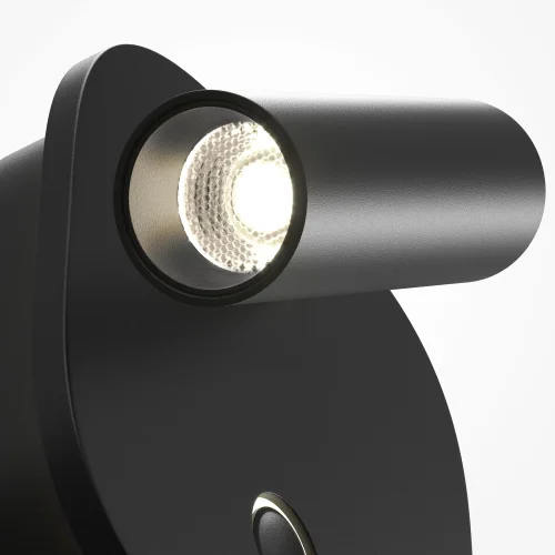 Бра с выключателем LED Ego C175WL-9W-2.7-4K-B Maytoni чёрный на 1 лампу, основание чёрное в стиле современный хай-тек для чтения фото 2