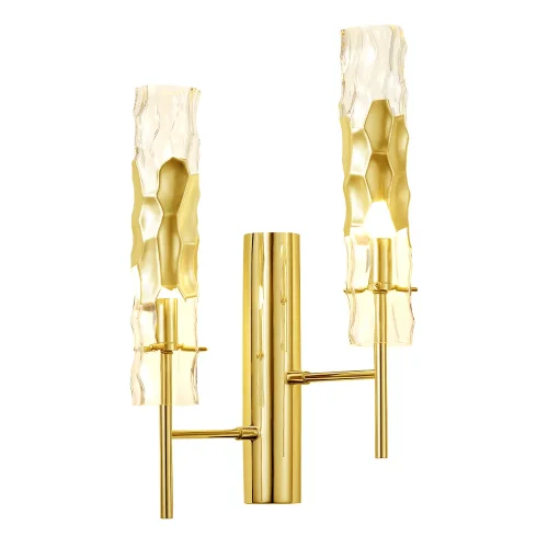 Бра PRIMAVERA AP2 GOLD Crystal Lux прозрачный на 2 лампы, основание золотое в стиле современный  фото 2