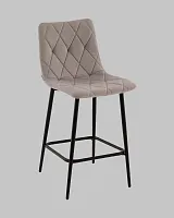 Стул полубарный Одди Diamond велюр светло-серый УТ000040898 Stool Group, серый/велюр, ножки/металл/чёрный, размеры - *****