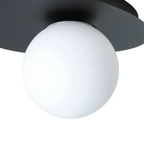 Бра Castrovido 902091 Eglo белый на 1 лампу, основание чёрное в стиле современный шар фото 4 Бра Castrovido 902091 Eglo белый на 1 лампу, основание чёрное в стиле современный шар фото 4