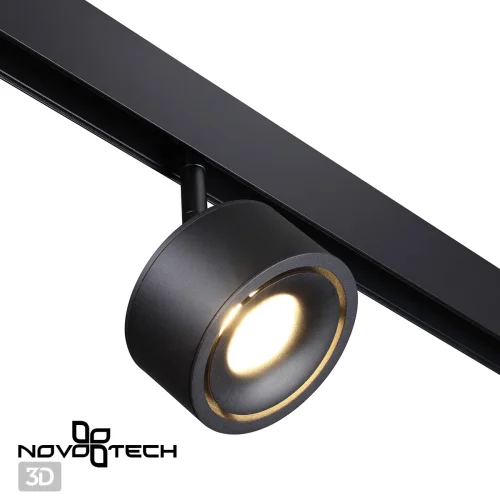 Трековый светильник для низковольтного шинопровода LED Flum 358549 Novotech чёрный для шинопроводов серии Flum фото 3