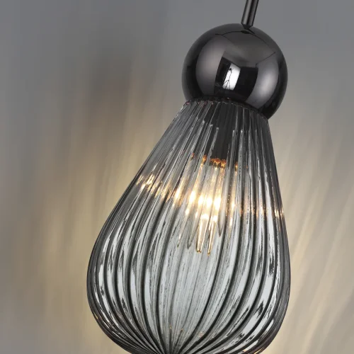 Светильник подвесной Elica 5417/1 Odeon Light чёрный серый 1 лампа, основание чёрное в стиле современный  фото 5