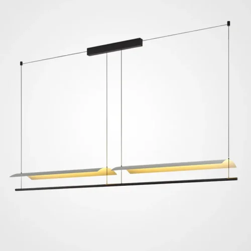 Светильник подвесной GARTH B L198 220704-23 ImperiumLoft чёрный на 2 лампы, основание чёрное в стиле современный минимализм 