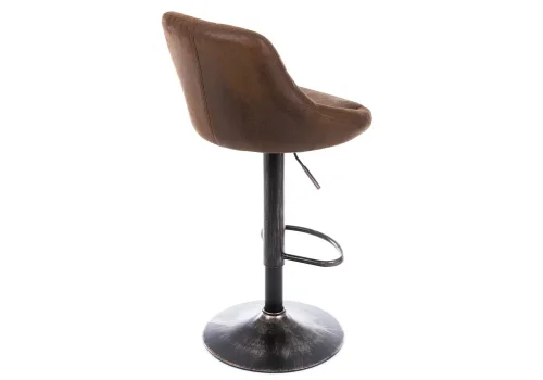 Барный стул Curt vintage brown 1882 Woodville, коричневый/ткань, ножки/металл/коричневый, размеры - *1040***450*500 фото 4