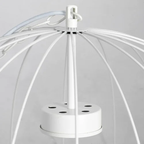 Люстра подвесная Lattice GRLSP-8217 Lussole без плафона на 5 ламп, основание белое в стиле современный  фото 2