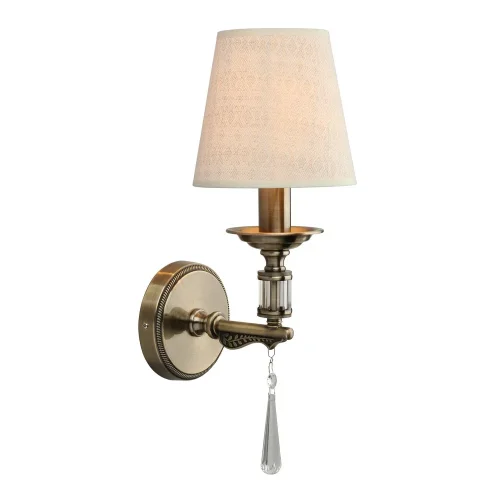 Бра Rivoli OML-64211-01 Omnilux бежевый на 1 лампу, основание античное бронза в стиле классический 