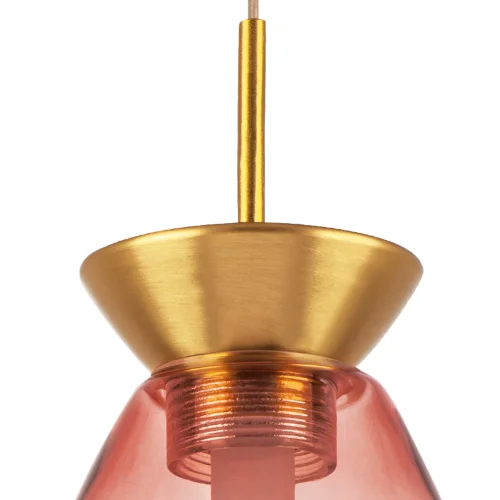 Светильник подвесной LED Colore 805112 Lightstar розовый прозрачный 1 лампа, основание золотое в стиле арт-деко  фото 7