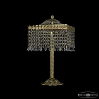 Настольная лампа 19202L6/25IV G Drops Bohemia Ivele Crystal прозрачная 4 лампы, основание золотое металл в стиле классика drops