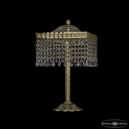 Настольная лампа 19202L6/25IV G Drops Bohemia Ivele Crystal прозрачная 4 лампы, основание золотое металл в стиле классический drops