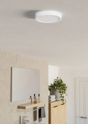 Светильник накладной LED Fueva 901332 Eglo белый на 1 лампу, основание белое в стиле современный круглый фото 3 Светильник накладной LED Fueva 901332 Eglo белый на 1 лампу, основание белое в стиле современный круглый фото 3