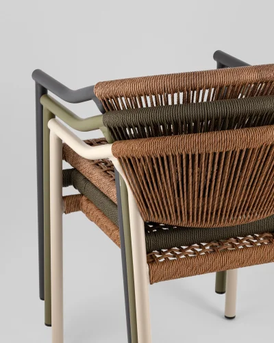 Стул Syna, зелёный УТ000039928 Stool Group, зелёный/ротанг, ножки/металл/зелёный, размеры - *780**** фото 8