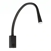 Бра ЛЕД Эрроу / Arrow 10398 Black LOFT IT чёрный на 1 лампу, основание чёрное в стиле современный для чтения гибкая ножка Бра ЛЕД Эрроу / Arrow 10398 Black LOFT IT чёрный на 1 лампу, основание чёрное в стиле современный для чтения гибкая ножка
