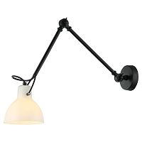 Бра LSP-8539 Lussole белый 1 лампа, основание чёрное в стиле современный 