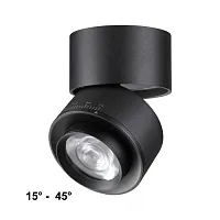Светильник накладной LED Eddy 358946 Novotech чёрный 1 лампа, основание чёрное в стиле хай-тек современный круглый