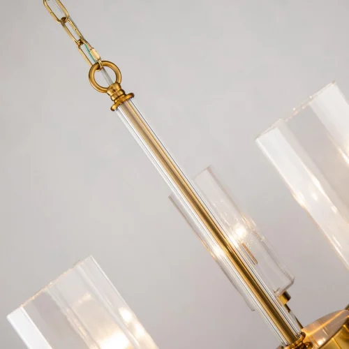 Люстра подвесная Gracilis 2648-9P Favourite прозрачная на 9 ламп, основание латунь в стиле классический современный  фото 6